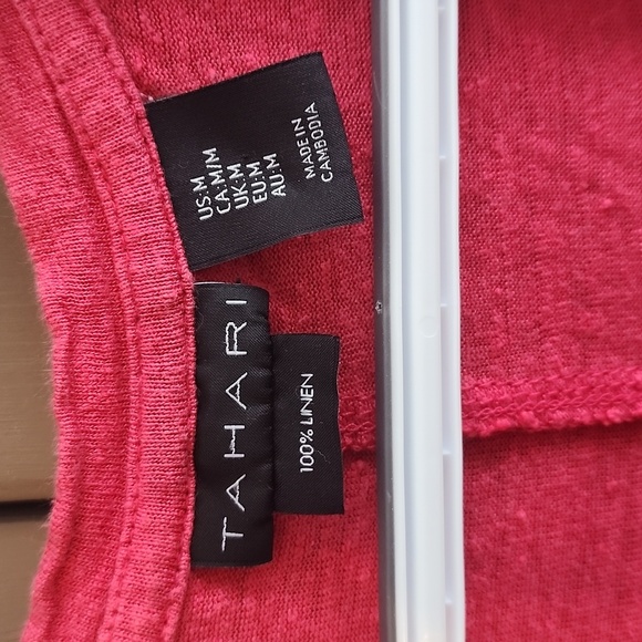 Tahari 100% linen top size medium - Picture 4 of 4